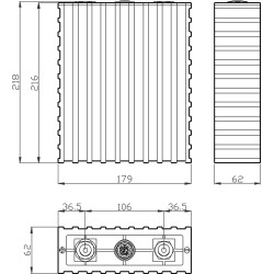 Winston Battery Cell 100Ah 3.3V LiFeYPO4 (TSWB-LYP100AHA-B)